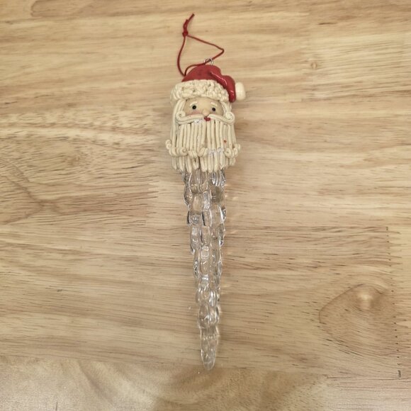 icicle vintage Santa Claus ornaments 6.5 Inches Tall - Picture 4 of 6